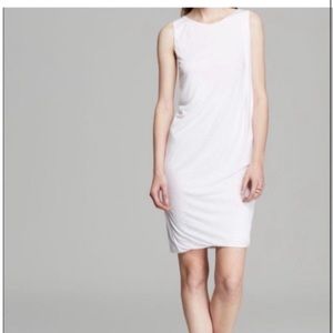 2/$30 SALE VINCE WOMENS SLEEVELESS DRAPED WHITE DRESS WHITE Grecian